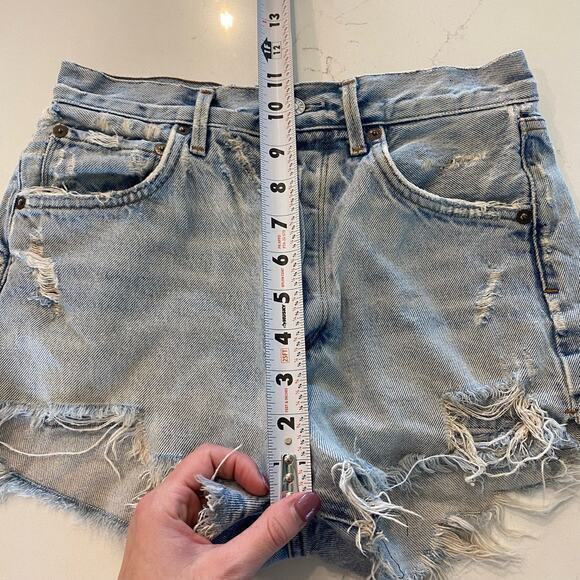 AGOLDE Jaden Shorts Distressed Jean Shorts Size 25‎ - Picture 8 of 9